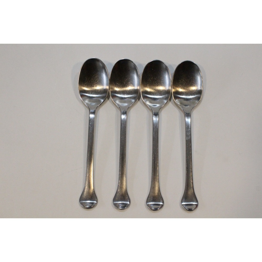 4 Place/Oval Soup Spoons Dansk KOBENHAVN Stainless‎ Flatware